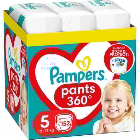 Pentru bebelusi - Scutece Pampers Pants Marimea 5, 12 - 15 Kg, 152 Bucati