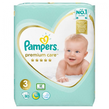 Pentru bebelusi - Scutece Pampers Premium Care Jumbo Pack, Marimea 3 , 6-10 kg, 80 bucati