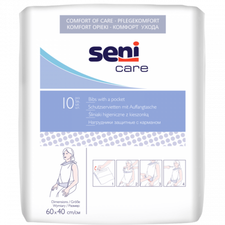 Igiena si Ingrijire Adulti - Bavete Seni Care 60 40 cm 10 Bucati pukika.ro