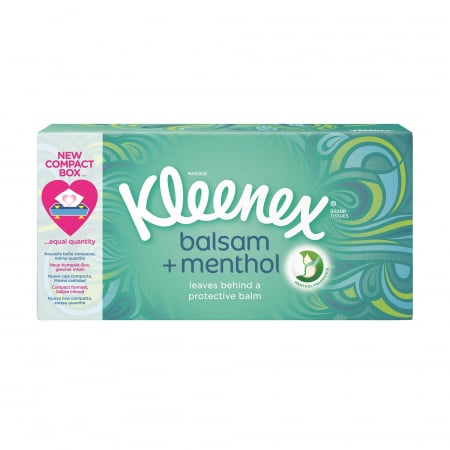 Igiena Si Ingrijire - Servetele igienice uscate Kleenex BOX Balsam Menth REG, 1 cutie, 72 bucati