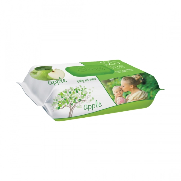 Servetele Umede Bebelusi - Servetele umede bebelusi Sleepy Apple, cu aroma de mar, 1 pachet, 120 bucati