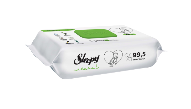 Servetele Umede Bebelusi - Servetele umede bebelusi Sleepy Natural, 1 pachet, 60 bucati