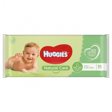Servetele Umede Bebelusi - Servetele Umede Huggies Natural Care, 1 pachet, 56 bucati