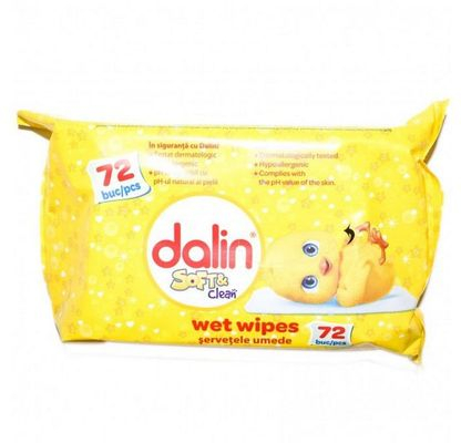 Igiena Si Ingrijire - Şerveţele umede  Soft & Clean Dalin, 72 bucati