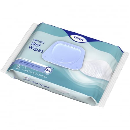 Produse incontinenta adulti - Servetele umede Tena, 30 x 20 cm, 48 bucati