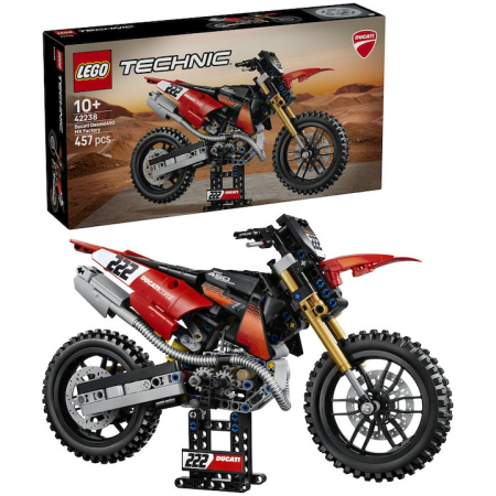 Seturi LEGO - Set de constructie LEGO® Technic Motocicleta Ducati Desmo450 MX, versiunea de uzina 42238, 457 piese