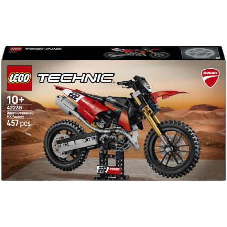 Set de constructie LEGO® Technic Motocicleta Ducati Desmo450 MX, versiunea de uzina 42238, 457 piese [4]
