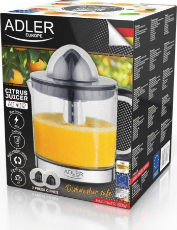 Storcător Citrice Electric Adler AD 4012, 40 W, 2 conuri, Auto Start/Stop, 1.2 L, Negru pukika.ro [8]