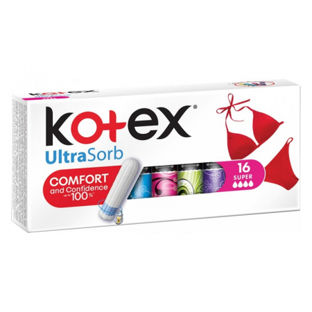 Absorbante feminine - Tampoane interne Kotex Super UltraSorb, 16 bucati