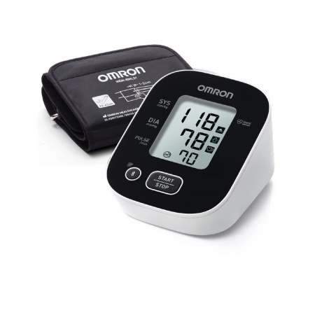 Promotii - Tensiometru automat Omron M2 pentru brat, masurarea tensiunii arteriale si a pulsului, cu afisaj digital, Negru pukika.ro