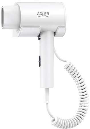 Uscătoare de Păr - Uscător de Păr Adler AD, montare perete, 2000 W, 1 viteză, 3 trepte temperatură, aer rece, Alb pukika.ro