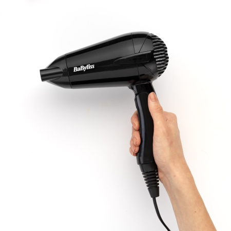 Uscător de Păr BaByliss 5344E Travel Dry, 2000 W, 3 trepte temperatură, 2 viteze, Negru pukika.ro [3]