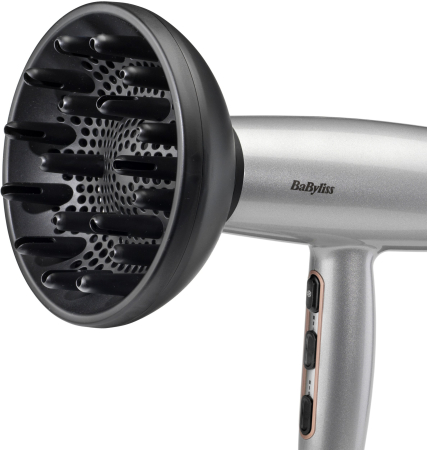 Uscător de Păr BaByliss Cosmos, 2100 W, 2 viteze, 3 trepte temperatură, difuzor, Gri pukika.ro [1]