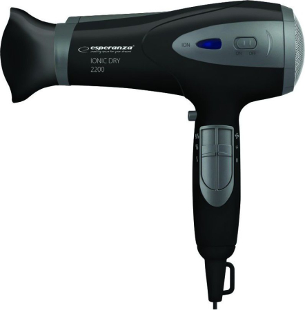 Alte produse - Uscător de Păr Esperanza EBH005K, 2200 W, 3 trepte temperatură, Negru pukika.ro