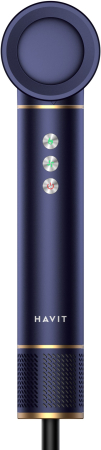 Uscător de Păr Havit HD634-EU, 1300 W, 3 trepte temperatură, 3 viteze, difuzor, Albastru pukika.ro [1]