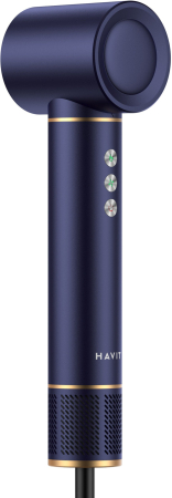 Uscător de Păr Havit HD634-EU, 1300 W, 3 trepte temperatură, 3 viteze, difuzor, Albastru pukika.ro [2]