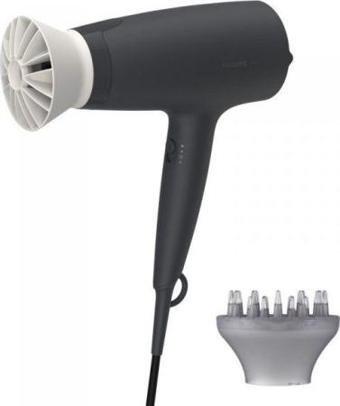 Uscătoare de Păr - Uscător de Păr Philips, 1600 W, 3 viteze, 3 trepte temperatură, difuzor, Negru pukika.ro