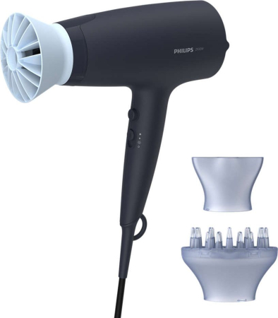 Uscătoare de Păr - Uscător de Păr Philips, 2100 W, 6 viteze, 6 trepte temperatură, difuzor, Navy pukika.ro