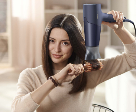 Uscător de Păr Philips, 2300 W, 6 viteze, 6 trepte temperatură, difuzor, Navy pukika.ro [4]