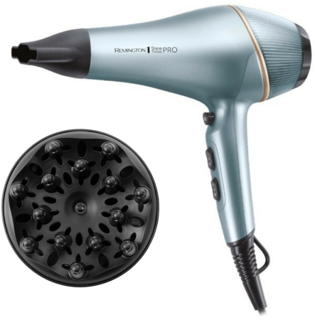 Alte produse - Uscător de Păr Remington AC9300, 2200 W, 3 trepte temperatură, 2 viteze, ionizare, Albastru pukika.ro