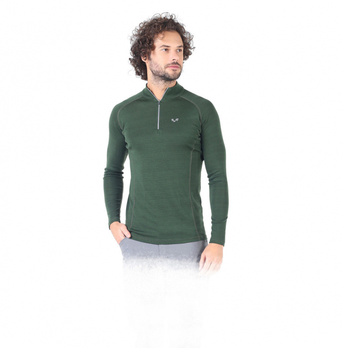 Astro - Bluză cu mânecă lungă cu fermoar - 100% Lână Merino [1]