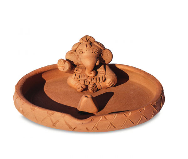 Ganesha - Fontă diam. 12 cm - Suport pentru Bețișoare [1]