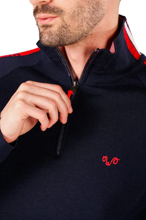 Pulover Woolona Noyan pentru Bărbați - 100% Lână Merino - Roșu [3]