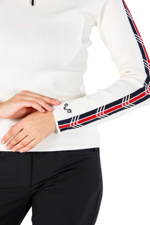 Pulover ASYA Lână Merino pentru Femei - Crem/Navy [2]