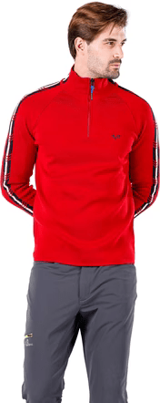 Mid Layer - Pulover Woolona Noyan pentru Bărbați - 100% Lână Merino - Roșu