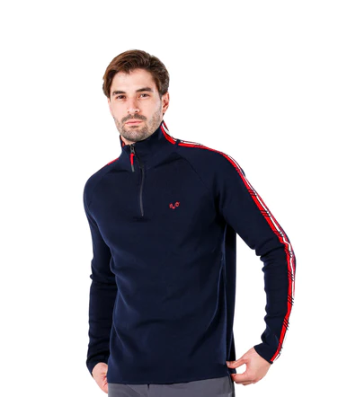 Pulover Woolona Noyan pentru Bărbați - 100% Lână Merino - Roșu [0]
