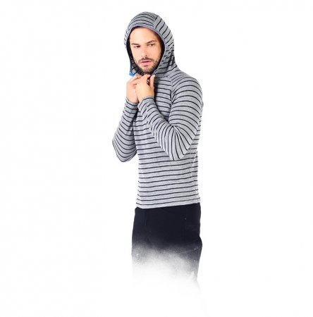 Barbati - Thor - Hanorac slim fit cu glugă  - 100% Lână Merino
