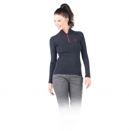 Vega - Bluză cu mânecă lungă (cu fermoar) - 100% Lână Merino [1]