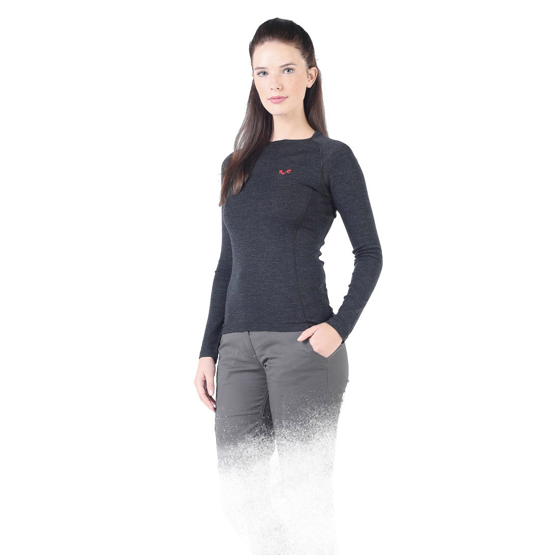 Alize - Bluza cu maneca lunga  - 100% Lana Merino Antracit, XL