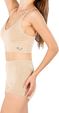 DORA - Boxeri fara cusaturi -  Lana Merino Crem, L
