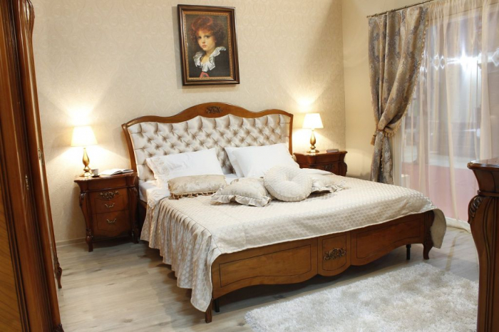 Pat matrimonial cu tablie tapitata Pur 200 [5]