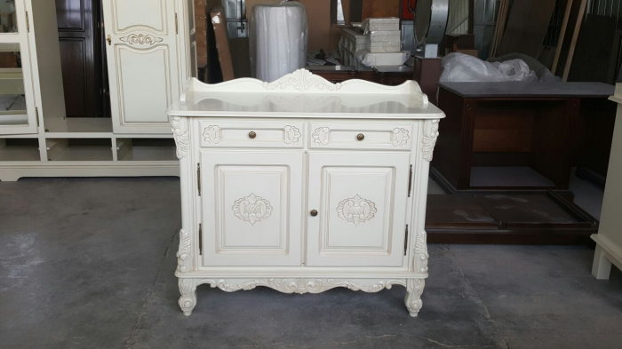 Consola Gheridon alb dublu stil Clasic Pur 802 [5]