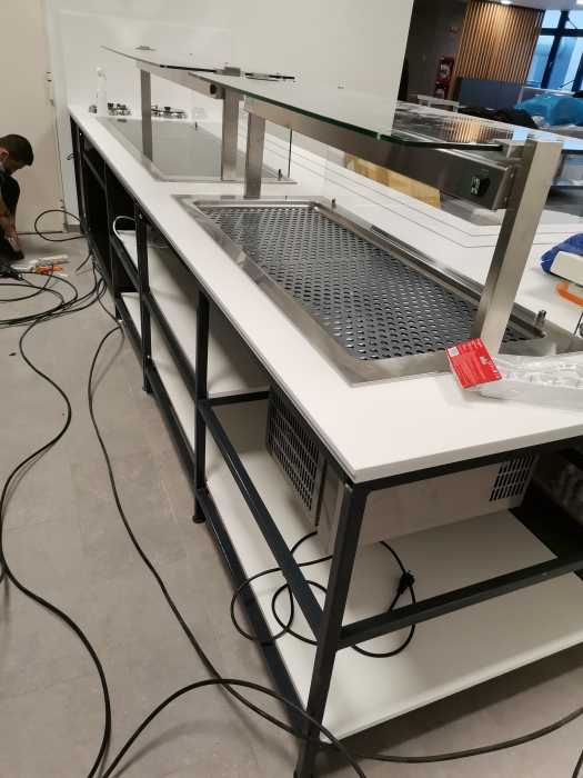 Linie servire pentru cantina din   corian / himacs Lugoj [7]
