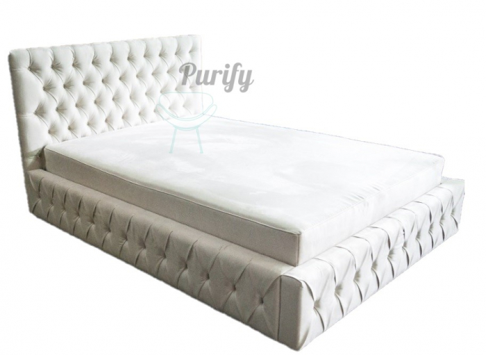 Pat tapitat  cu nasturi  tip chesterfiled Pur 400 [2]