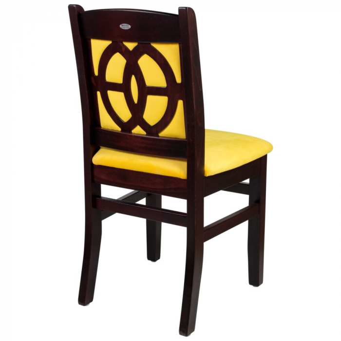 Scaun fara brate pentru restaurant Buldog Tapitat cu Spatar Oval [7]