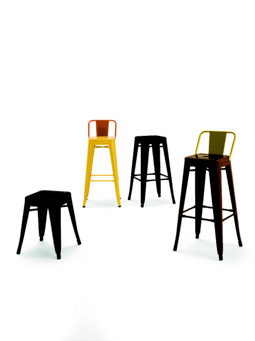 Scaun inalt de bar pentru  terasa / exterior din tabla Pur 300 [2]