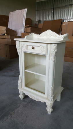 Console Si Gheridoane - Gheridon alb single  stil Clasic Pur 803