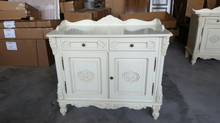 Console Si Gheridoane - Consola Gheridon alb dublu stil Clasic Pur 802