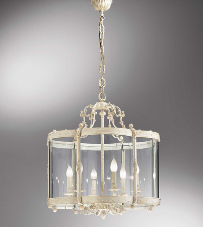 Corpuri De Iluminat - Lampa suspendata cu 6 lumini din alama si sticlă curbată la cald Pur 182
