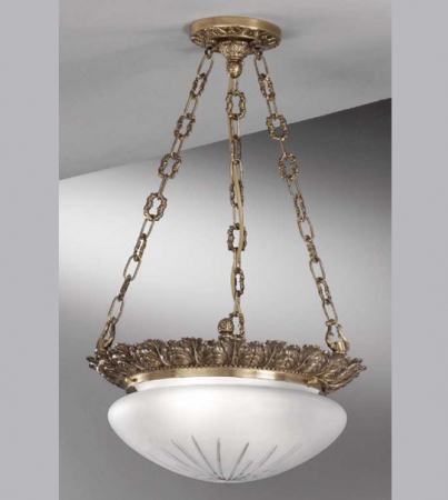 Corpuri De Iluminat - Lampa suspendata cu 2 lumini din alama si sticla Pur 162