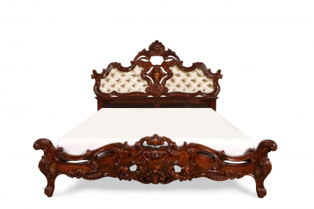Mobilier pentru casa - Pat matrimonial cu tablie Pur 101