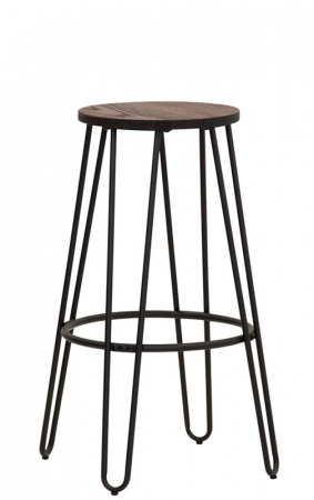 Scaune Inalte De Bar - Scaun inalt de bar stil industrial cu cadru metalic PUR 750
