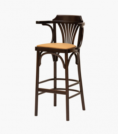 Mobilier HoReCa - Scaun inalt de bar cu brate stil Thonet Vienna 154