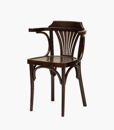 Mobilier HoReCa - Scaun restaurant cu brate din lemn masiv curbat 154