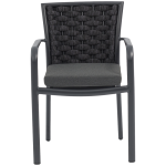 Scaun terasa-outdoor metalic cu impletitura textilene Dea [1]
