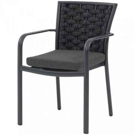 Mobilier HoReCa - Scaun terasa-outdoor metalic cu impletitura textilene Dea